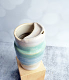 Travel Tumbler - Cream Green Blue