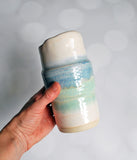 Travel Tumbler - Cream Blue Green