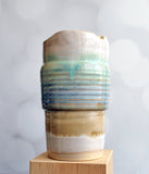 Travel Tumbler - Cream Green Brown