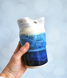 Straw Tumbler - Blue and White Crystal