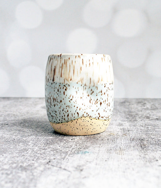 Light Blue Speckle Tumbler