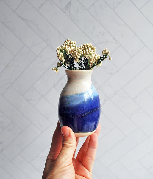 Vase - White and Blue