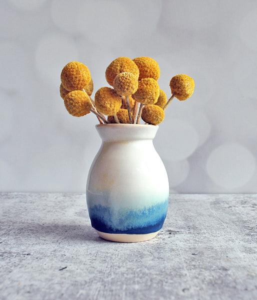 Vase - White and Turquoise