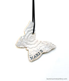 Butterfly Ornament, PersonalizedThis personalized butterfly ornament is a keepsake you will always treasure. Add a first name, last name, year or combination. Name is stamped in black.
