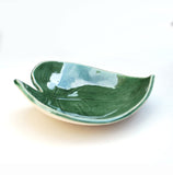 Green Leaf Bowl - MediumLeaf Dish :: Jewelry Storage :: Key Holder :: Ceramic Leaf Bowl
This gorgeous bright green leaf bowl is handmade using a real philodendron leaf. Each bowl is one of 
