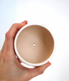 White Moon Phase Mini Planter - Air Plant Succulent PlantersA beautiful moon lovers planter! This little handmade ceramic planter has three feet. Glazed in glossy white, with 22k gold accents. Perfect for a tiny succulent or 