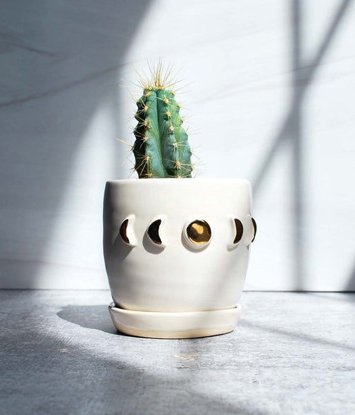 Moon Planter - Small with Saucer